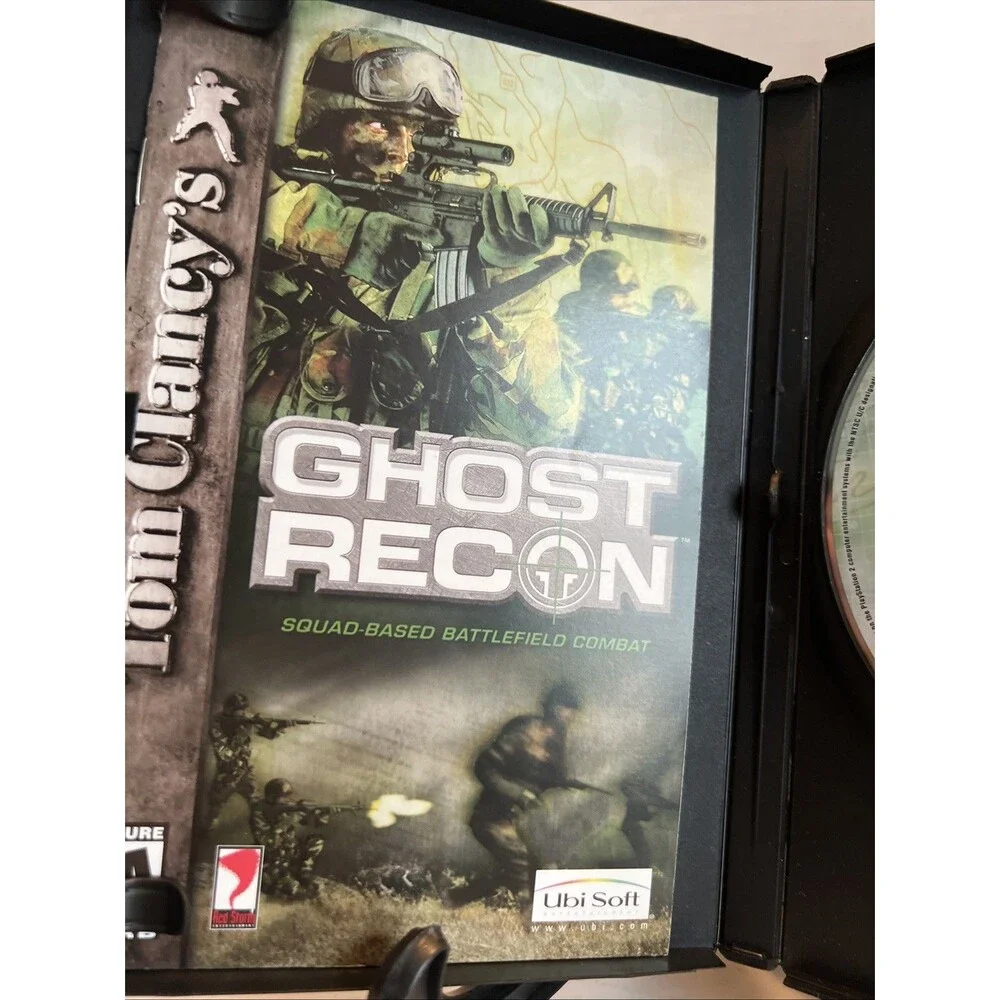 Tom Clancy's Ghost Recon (Sony PlayStation 2, 2002) - Disc & Book, No Coverart